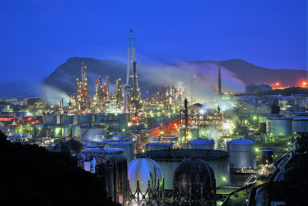 Bild von Industrie in der Dämmerung